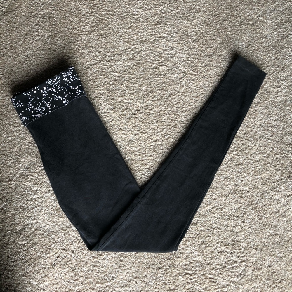 6 hr price ⬇️! VS Polka Dot Foldover Leggings SzSm